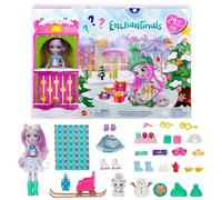 Enchantimals City Tails Sybill Snow Leopard Deportes de invierno Set de juego con muñeca con mascota y accesorios, juguete de regalo +4 años (Mattel HHC21)