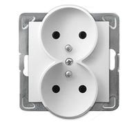 Enchufe de enchufe, 220 - 240 V, sistema M de 2 vías, interruptor empotrable, color blanco