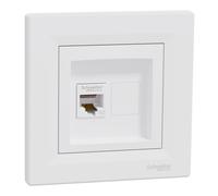 Asfora - Isdn de lata cat5e 1 x rj45, enchufe, completo, schneider electric, blanco, nuevo