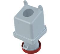 Enchufe de pared CEE de 125 amperios, con 5 polos (3P+N+PE), conector hembra, codificación 6h, color rojo, para voltajes de 200/346V a 240/415V, frecuencia de 50 y