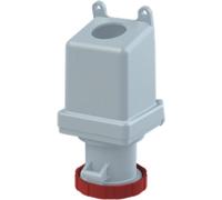 Enchufe de pared CEE de 63 amperios, con 5 polos (3P+N+PE), conector hembra, codificación 6h en color rojo, para voltajes de 200/346 V hasta 240/415 V, y frecuencia de 50 y