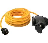 Enchufe distribuidor de goma integral as-Schwabe, con cable de extensión de 25 metros, 3G2,5, IP44