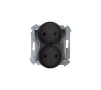 Enchufe doble 16A IP20 b/u con bisel Simon 54 DG2MZ.01/48