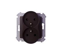 Enchufe doble 16A IP20 con bisel Simon 54 DGZ2MZ.01/46