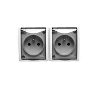 Enchufe doble hermético Simon Aquarius AQGZ1-2Z/11A