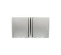 Enchufe doble hermético Simon Aquarius con IP54 AQGZ1-2Z/11