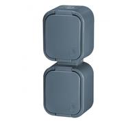 Enchufe doble n/t 2x2P+Z, a prueba de salpicaduras OR-OE-7806/V/G