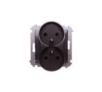 Enchufe doble Nature para marco con/u 16A Simon 54 DGZ2MZN.01/48