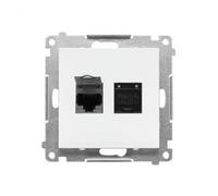 GN.2-KR.KOM.RJ45 K.6 P.BLANCO MATE SIMON5 T62.01/111