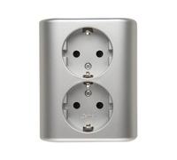 Enchufe doble Schuko empotrado con Simon 54 EGSZ2PZ/43