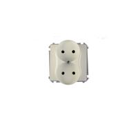 Enchufe doble Simon Basic b/u 16A IP20 blanco BMG2M.01/11