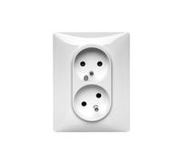 Enchufe doble VALENA LIFE con biseles/monobloque 753186