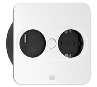 Enchufe empotrable TWIST 2, rectangular, de 2 enchufes, con cargador USB