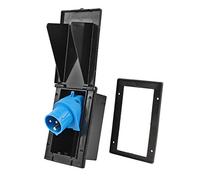 Enchufe exterior CEE negro protegido contra salpicaduras de agua 200-250 V, 16 A, 3 polos