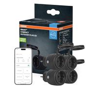 Enchufe exterior OSRAM SMART+ WiFi Matter, 16 A, 3680 W, IP44 | SMART+ MATTER Compact Outdoor Plug, Plugs, Negro, , Paquete de 1