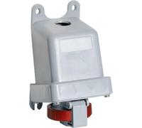 Enchufe hembra de pared CEE de 32 amperios, con 5 polos (3P+N+PE), codificación 6h, color rojo, para voltajes de 200/346V a 240/415V y frecuencia de 50 Hz