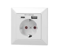 Enchufe individual 2P+Z (Schuko), USB-A + OR-AE-13232 (GS)
