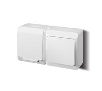 Enchufe individual con/u conector 2P+Z+ HERMES 0327-12