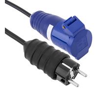 Enchufe industrial Adaptador CETAC hembra a SCHUKO macho 2P+T 16A 250V IP44 IEC-60309 cable 1m - BeMatik