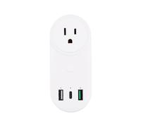 Enchufe Inteligente con WiFi, 16 A, 2 Puertos USB + Tomas de Corriente Tipo C, 65 W, Control Remoto, Compatible con Alexa, Enchufe de EE. UU.