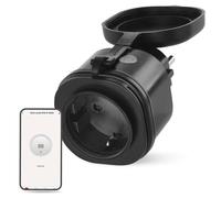 Enchufe Inteligente Exterior Zigbee IP-3010S GoSmart EMOS con Medidor de Consumo, Temporizador y Control App (IP44, 3680W, Compatible TUYA y Alexa)