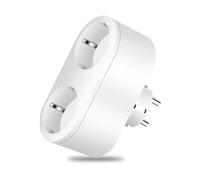 Muvit Enchufe Inteligente Doble WiFi con Monitor De Energía Control Y Automatización Desde App Muvit IO Home