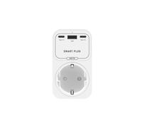 Enchufe Inteligente Tuya WiFi de 65 W con Cargador Rápido y Puertos USB A Tipo C, Toma de Corriente de la UE, Carga Rápida y Control Remoto.