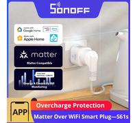 Sonoff Tomada Inteligente WiFi S61s – 16A/3840W, Control remoto y voz, Compatible Matter