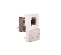 Enchufe M45 1 módulo RJ45 cat. Enchufes 6A UTP blanco LCS 076571