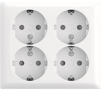 Enchufe múltiple BJ de 4 tomas, tipo SCHUKO, modelo 404 EAB-524, con protección Safety+AP