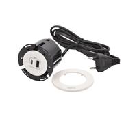Enchufe para muebles INCARA DISQ 60 USB C 2,0 m blanco 654730