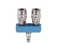Cofan Enchufe rápido 09000089 Conector neumático tipo europeo 2 salidas para mangueras