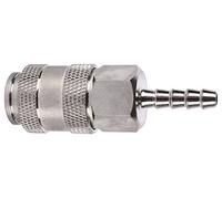 Enchufe rápido universal espiga tubo Ø6mm | Acoplador Hembra universal con espiga tubo Ø6mm para instalaciones neumáticas