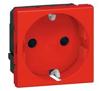 Enchufe Schuko 2P+TT Legrand 077218 Mosaic Rojo