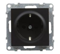 Enchufe SCHUKO 2P+Z negro 16A 250V abrazaderas SUNO 721420