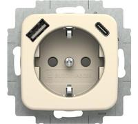 Enchufe SCHUKO de BUSCH JAEGER con puertos USB-A y USB-C, modelo 20 EUCB2USBAC-212