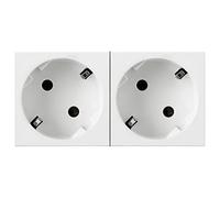 Enchufe Schuko doble 2x2P+TT Legrand 077252 Mosaic blanco