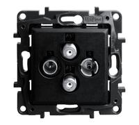 Enchufe TV-R-SAT-SAT negro 1,5 dB Niloe Step 3134