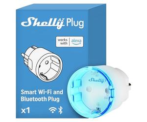 Enchufe WiFi Shelly AZ tipo F de 12 A con medición de potencia, control por aplicación y temporizador.