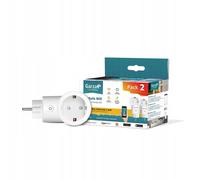 Garza Smart - Pack de 2 Enchufes Wifi Inteligentes, Programables, Wifi 2.4GHz, Con medidor de consumo, Control remoto por app y por voz Alexa/Google, Blancos