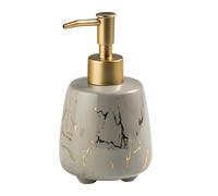 Encimera Botella de Mano cerámica con loción Bomba for baño, Cocina, Fregadero, decoración Vintage Decoración Vintage para el baño(Gray)