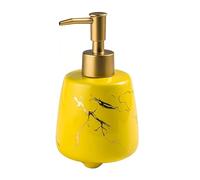 Encimera Botella de Mano cerámica con loción Bomba for baño, Cocina, Fregadero, decoración Vintage Decoración Vintage para el baño(Yellow)