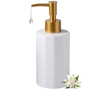 Encimera Cocina con Bomba Plateada de líquido cerámico y baño Elegante decoración Vintage Decoración Vintage para el baño(White)