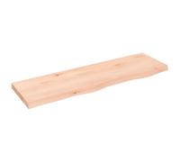 Encimera de baño madera maciza sin tratar 100x30x(2-4) cm