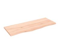 Encimera de baño madera maciza sin tratar 100x40x2 cm
