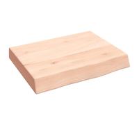 Encimera de baño madera maciza sin tratar 40x30x(2-6) cm