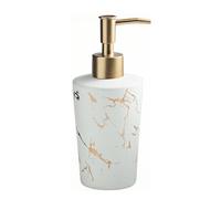 Encimera Dispensador de jabón cerámica Simple con loción Recargable Bomba for baño Decoración Vintage para el baño(White)