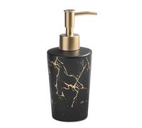 Encimera Loción dispensadora de jabón cerámica for encimera tocador baño for Cocina Decoración Vintage para el baño(Black)