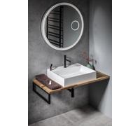 Encimera Sapho WOODY, 800x28x500 mm, madera maciza de roble natural
