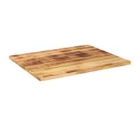 Encimera vidaXL de 110x80x2,5 cm, rectangular, de madera maciza de mango con superficie rugosa